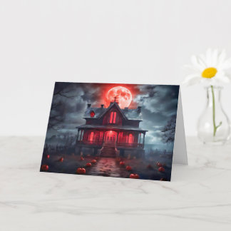 Taloky Haunted House i happy halloween Kort