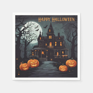 Taloky Haunted House i happy halloween Pappersservett