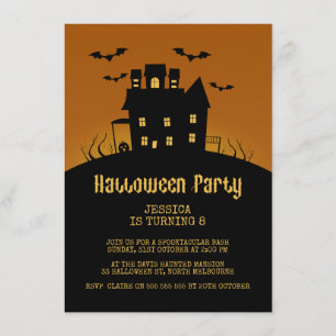 Taloky House Halloween Birthday-inbjudan Inbjudningar