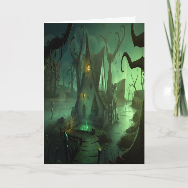 Taloky House Halloween Card Helgkort (Framsida)