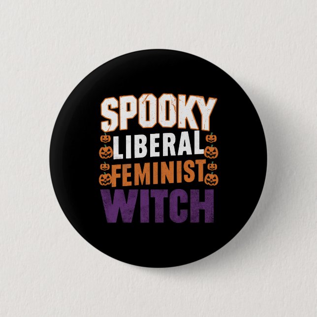 Taloky Liberal Feminist Witch Halloween Feminist F Knapp (Framsida)