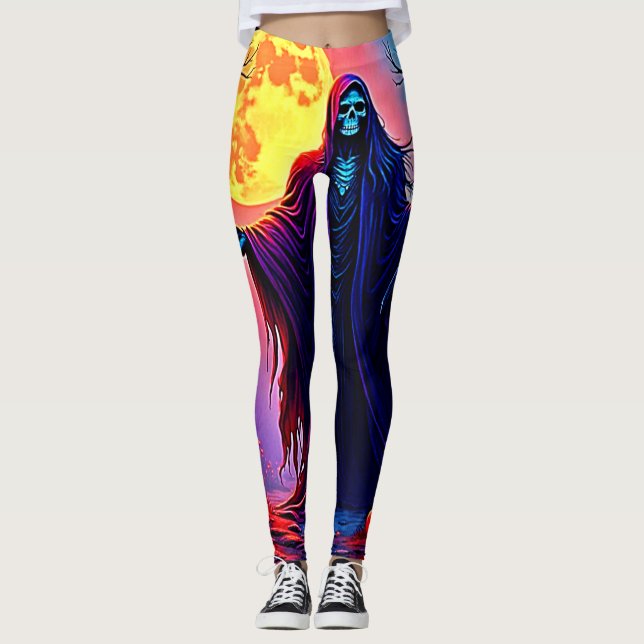 Taloky Måne Dödsdesign Leggings (Framsida)