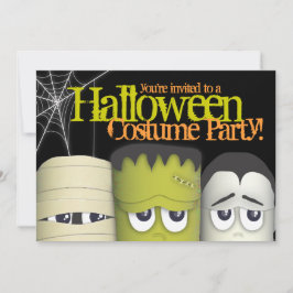 Taloky Monster och vänner Halloween Costume Party Inbjudningar
