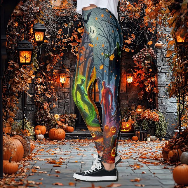 Taloky Monsters Halloween ett av en sorts lag Leggings (Skapare uppladdad)