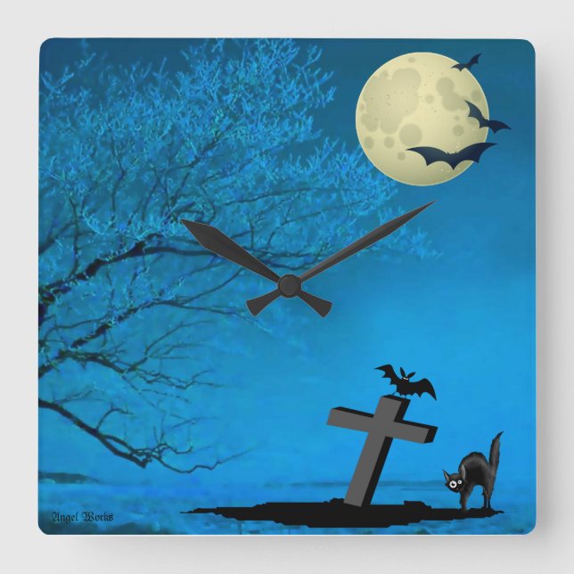 Taloky Natt Fyrkantig Klocka (Framsida)