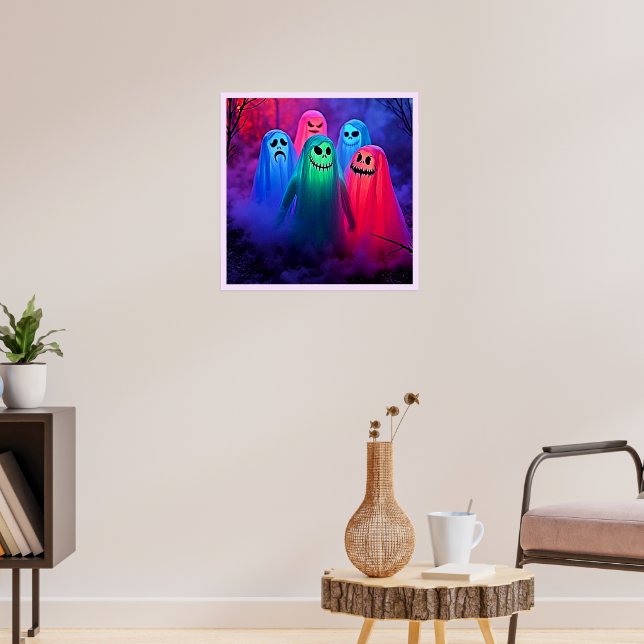 Taloky Natten av färgfull Spöken design Poster (Vardagsrum 3)