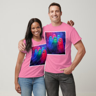 Taloky Natten av färgfull Spöken design T Shirt