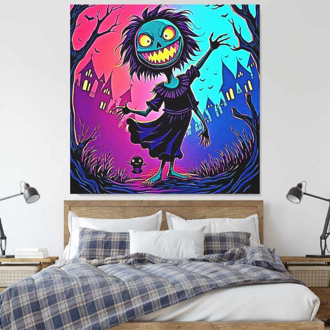 Taloky Night Halloween Creatdesign Design Canvastryck (Insitu (sovrum))