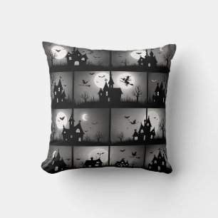 Taloky Night Haunted House Halloween Mönster Throw Kudde