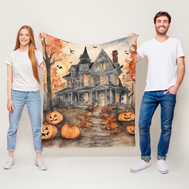 Taloky Old House AI Generated Fleecefilt (På plats)