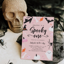 Taloky One Halloween Birthday-inbjudan Inbjudningar