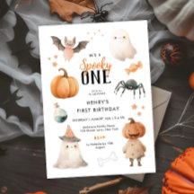 Taloky One Halloween Birthday-inbjudan