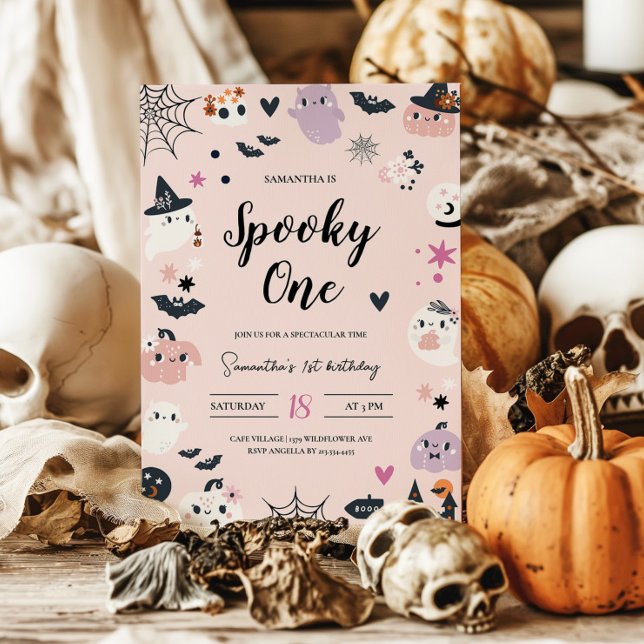 Taloky One Halloween Birthday-inbjudan Inbjudningar (Skapare uppladdad)
