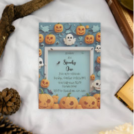 Taloky One Halloween första födelsedagsinbjudan Inbjudningar