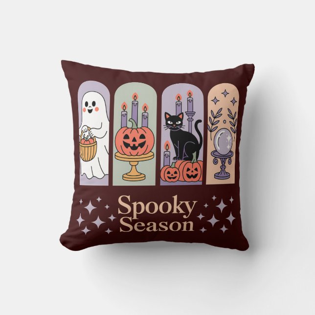 Taloky Season i Halloween Mönster Kudde (Framsida)