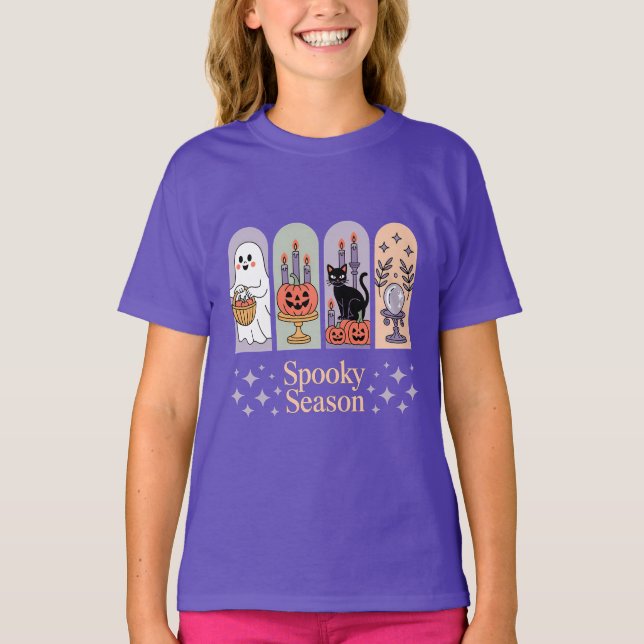Taloky Season i Halloween Mönster T Shirt (Framsida)