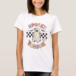 Taloky Season Retro Happy halloween Ghost Women to T Shirt