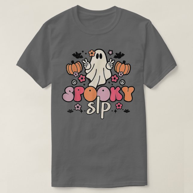 Taloky SLP Retro Groovy Halloween Tal T Shirt (Design framsida)