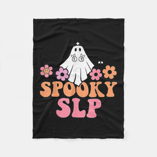 Taloky Slp Tal språkpatolog Cute Ghost Fleecefilt (Framsidan)