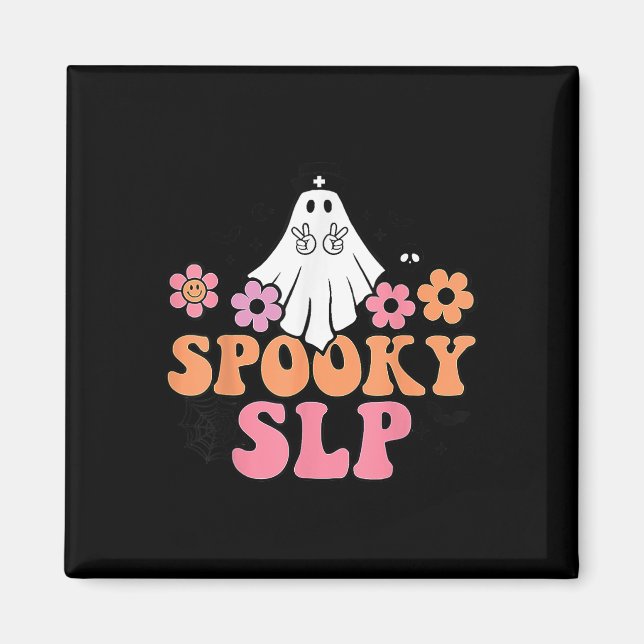 Taloky Slp Tal språkpatolog Cute Ghost Magnet (Framsidan)