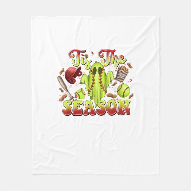 Taloky Softball Costume Funny Halloween Tis Se Fleecefilt (Framsidan)
