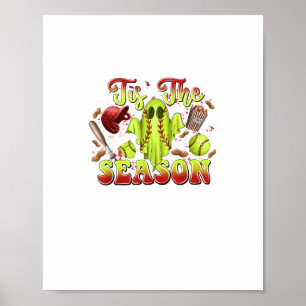 Taloky Softball Costume Funny Halloween Tis Se Poster