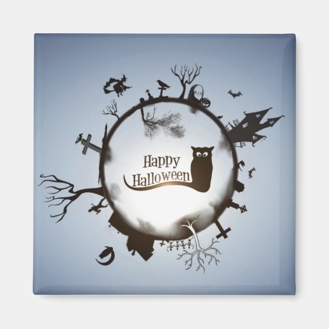 Taloky ThBäste happy halloween Magnet (Framsidan)