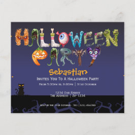 Taloky Typografi för BUDGET Roligt Halloween fest