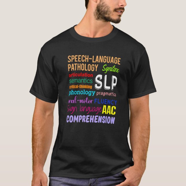 Talpatologi Terapi Språk Autism Medvetenhet T Shirt (Framsida)