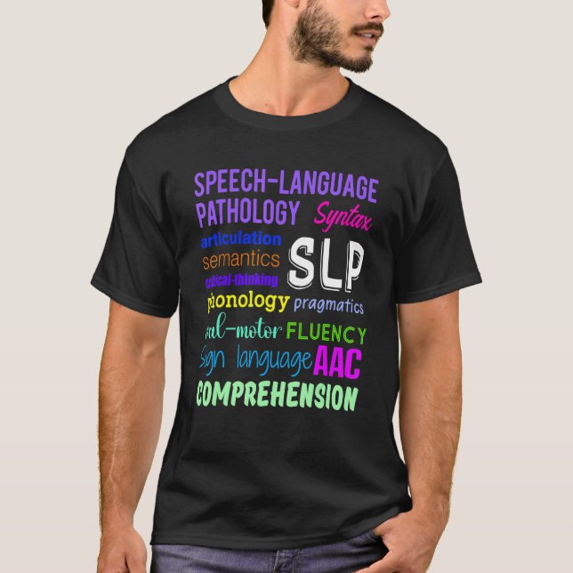Talpatologi Terapi Språk Autism Medvetenhet T Shirt (Framsida)
