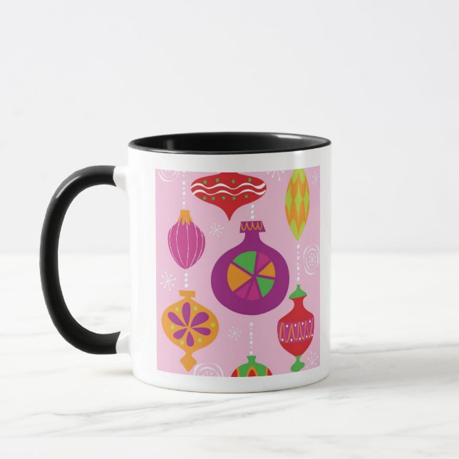 Talrik juldekoration som illustreras i diffe mugg (Vänster)