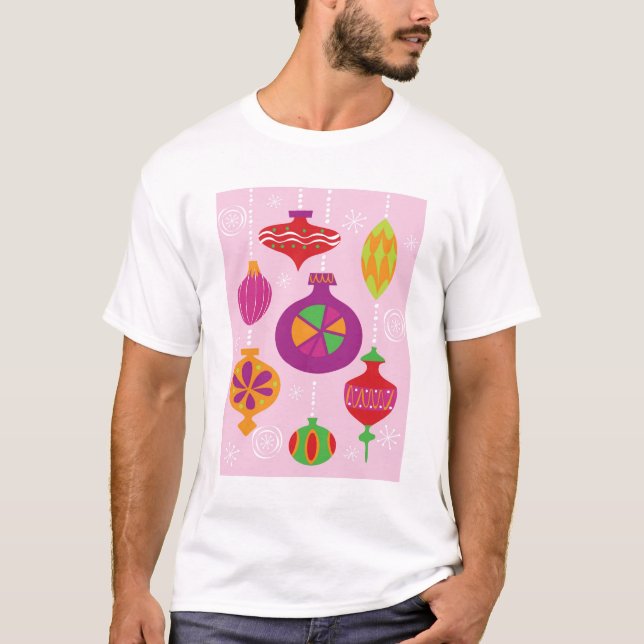 Talrik juldekoration som illustreras i diffe t shirt (Framsida)