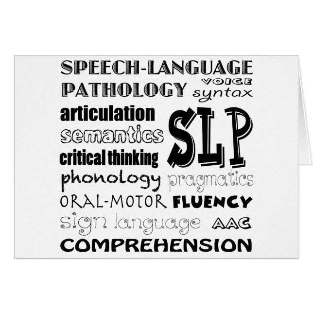 Talspråkpatolog Hälsningskort (Framsidan Horizontal)