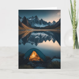Tält, bergsområden och Sjö Camping ThéArt Kort