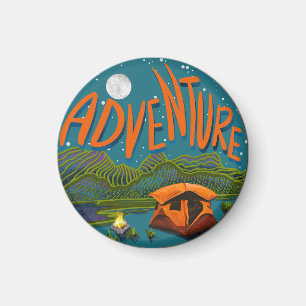 Tält Camping Äventyr Magnet