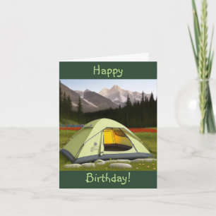Tält Camping Birthday Kort
