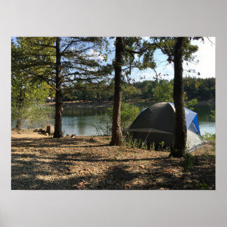Tält Camping by Sjö Poster