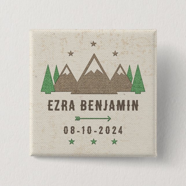 Tält Canvas Camping Pub Mitzvah Personlig Favor Knapp (Framsida)