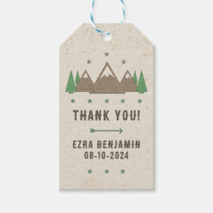 Tält Canvas Camping Pub Mitzvah Personlig Favor Presentetikett