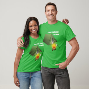 Tält och Campfire Family Reunion T Shirt