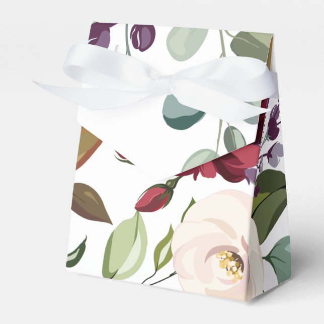 Tält Papper favoritruta Vit ros Guld Presentaskar (Framsidan Sidan)