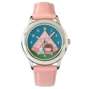 Tält Teepee Tält Kanin Flicka Personlig Armbandsur