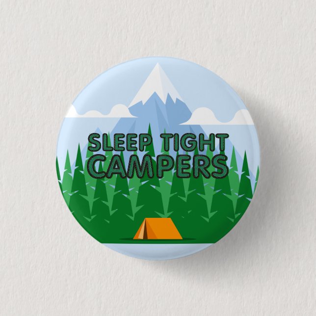 Tältcampare Sov Slogan Knapp (Framsida)