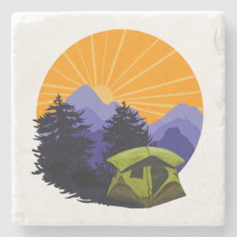 Tältcamping Coaster Set Stenunderlägg