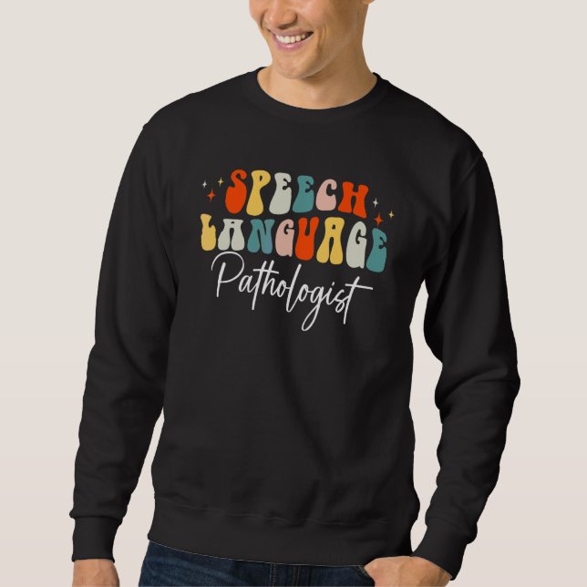 Talterapi Logoped Retro F Lång Ärmad Tröja (Framsida)