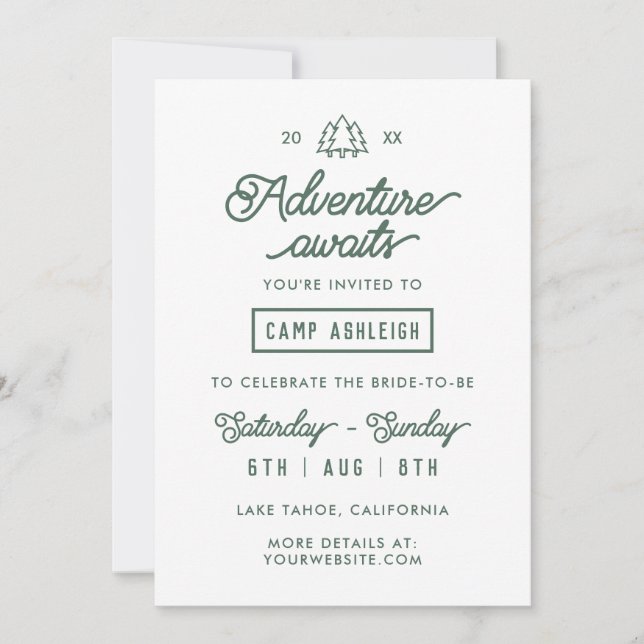 Tältläger Möhippa Äventyr Väntar Inbjudningar (Framsida)