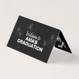 Tältvikbar examensbordprogram & välkomstkort kort