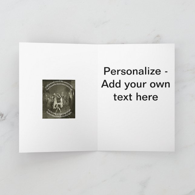 Tam O Shanter Burns nattoffert i Grått Helgkort (Inuti)