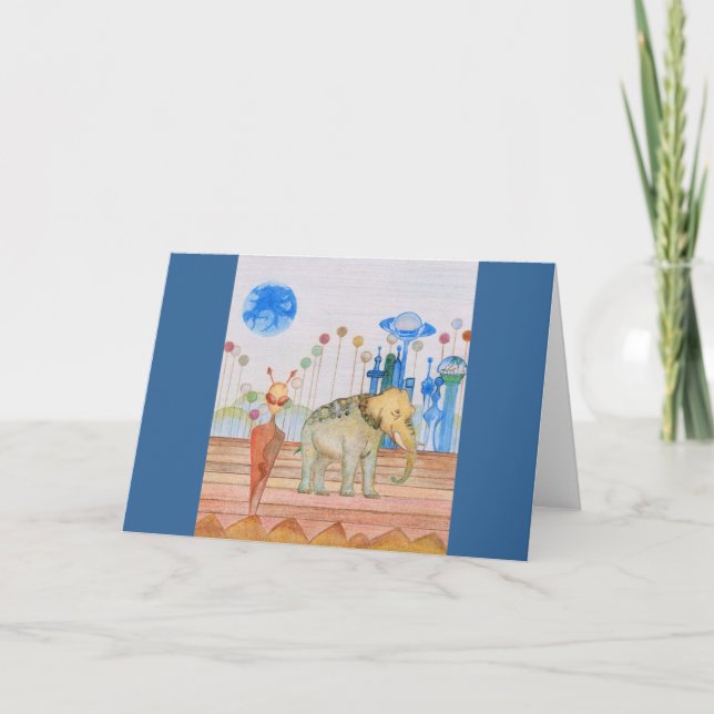 TAMA och hennes Elephant Helgkort (Framsida)