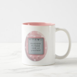 Tamagotchi inspirerade muggen Två-Tonad mugg
